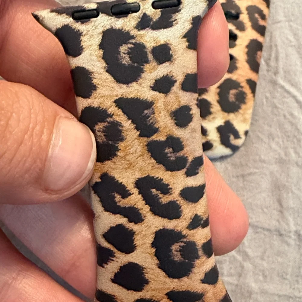 Leopard Print Apple Watch band plastic